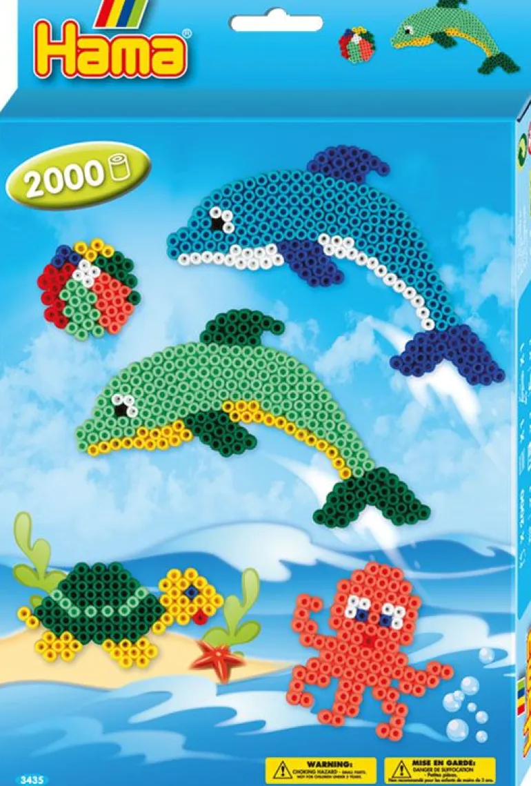 Hama Midi Perlesett 2000 perler - Delfiner