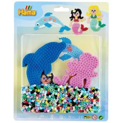 Hama Midi Perlesett blisterpakke 1100 perler - Havfrue og Delfin