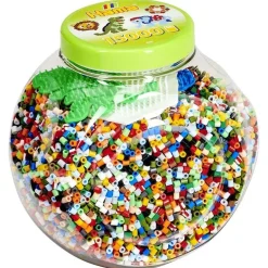 Hama Midi Perlesett i boks 15000 perler - Dinosaur, Elefant & Firkant