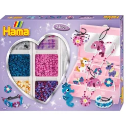 Hama Midi Perlesett i eske 2400 perler - Aktivitetssett