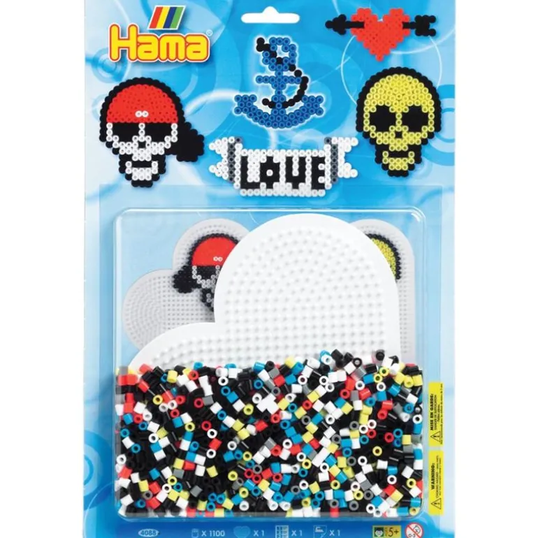 Hama Midi Perlesett m/ 1100 perler og perlebrett - Pirat