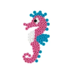 Hama Midi Perlesett m/ 1100 perler og perlebrett - Delfin og Sjøhest