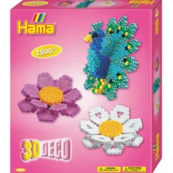 Hama Midi Perlesett m/ 2500 perler og perlebrett - 3D Deco