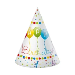 Happy Birthday Bursdagshatt - 6 stk