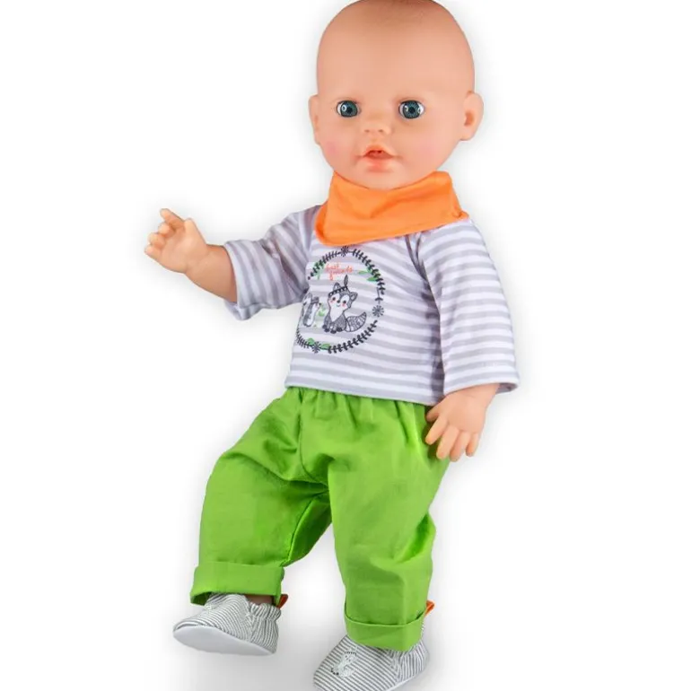 Heless Dukkeklær 28-35 cm - "Foxy" Stripete genser og bukse