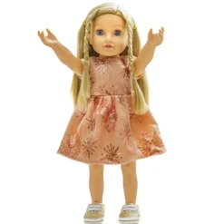 Heless Dukkeklær 35-45 cm - Glitterkjole Rose gull