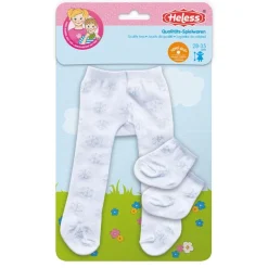 Heless Dukkeklær 28-35 cm - Hvit Strømpebukse og sokker
