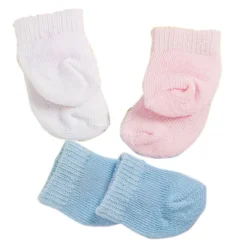 Heless Dukkeklær 28-35 cm - 3-pakning med pastell sokker