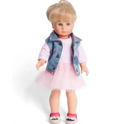 Heless Dukkeklær 28-35 cm - Rosa Kjole m/ dongerivest