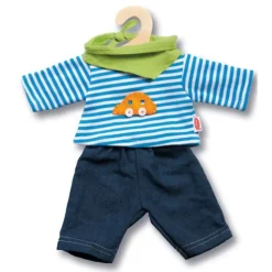 Heless Dukkeklær 28-35cm - Bukse og Stripete Genser