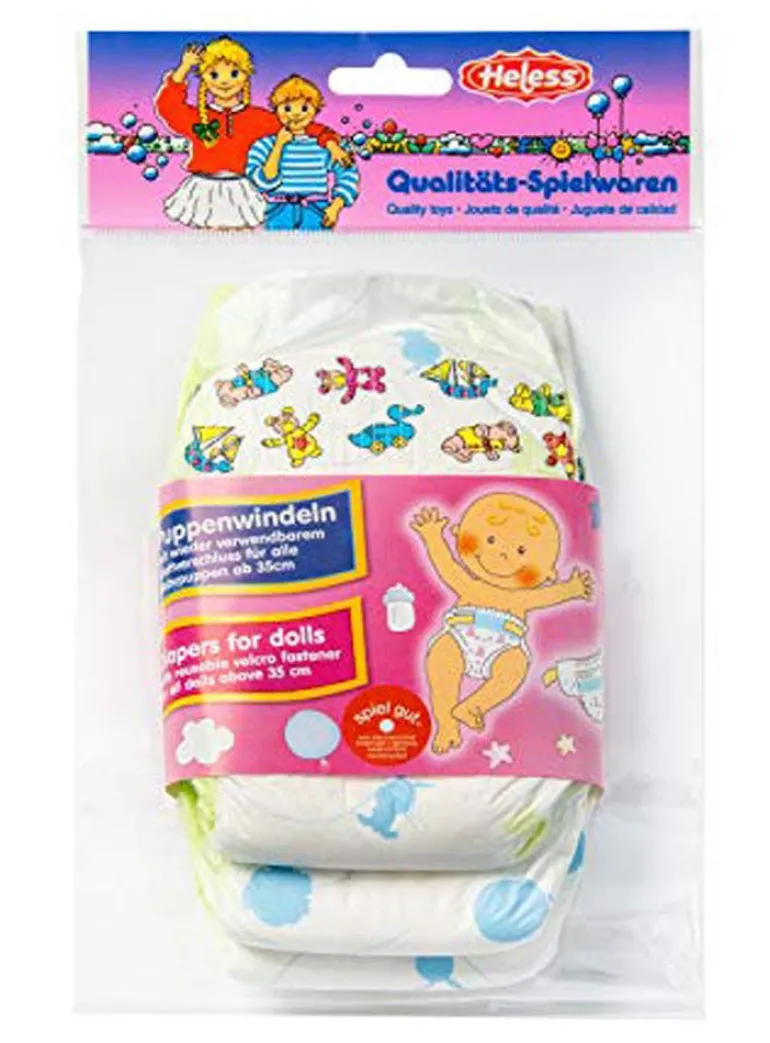 Heless Dukkeklær 3-Pakning 35-50cm - Bleier