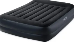 Intex Airbed hevet Queen size med el-pumpe og putestøtte 152x203x42 cm