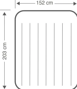 Intex Airbed hevet Queen size med el-pumpe og putestøtte 152x203x42 cm