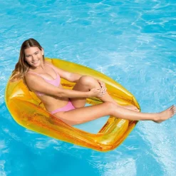 Intex Oppblåsbar Lenestol Candy Mesh Oransje fra 14 år