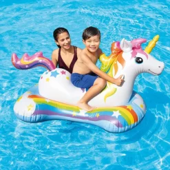 Intex Oppblåsbar Ride-On Enhjørning 163x86 cm fra 3 år
