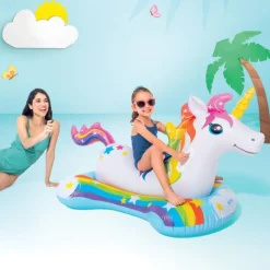 Intex Oppblåsbar Ride-On Enhjørning 163x86 cm fra 3 år