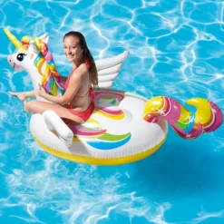 Intex Oppblåsbar Ride-On Enhjørning 226x173cm