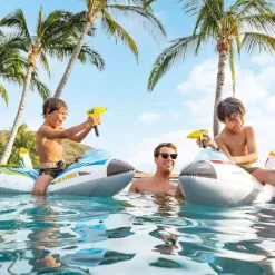 Intex Oppblåsbar Ride-On Rødt Fly m/ vannpistol 117x117cm fra 3 år