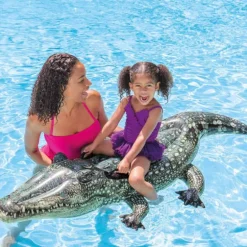 Intex Oppblåsbar Ride-On Realistisk Alligator 170x86cm fra 3 år