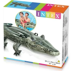 Intex Oppblåsbar Ride-On Realistisk Alligator 170x86cm fra 3 år