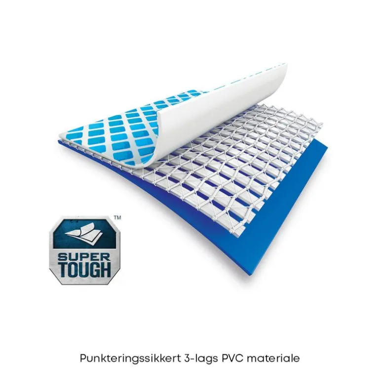 Intex Premium Prism Frame Chevron Rundt Rammebasseng 488x122cm med filterpumpe