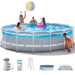 Intex Prism Frame Clearview Premium Rundt Basseng 427x107cm