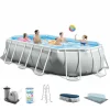 Intex Prism Frame Ovalt Rammebasseng 503x274x122cm med filterpumpe