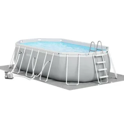 Intex Prism Frame Ovalt Rammebasseng 503x274x122cm med filterpumpe