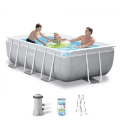 Intex Prism Frame Rektangulært Rammebasseng 300x175x80cm med filterpumpe