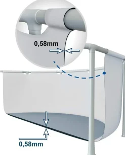 Intex Prism Frame Rektangulært Rammebasseng 488x244x107cm med filterpumpe