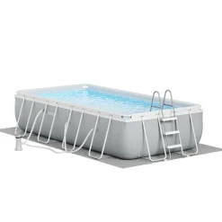 Intex Prism Frame Rektangulært Rammebasseng 488x244x107cm med filterpumpe
