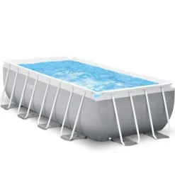 Intex Prism Frame Rektangulært Rammebasseng 488x244x107cm med filterpumpe