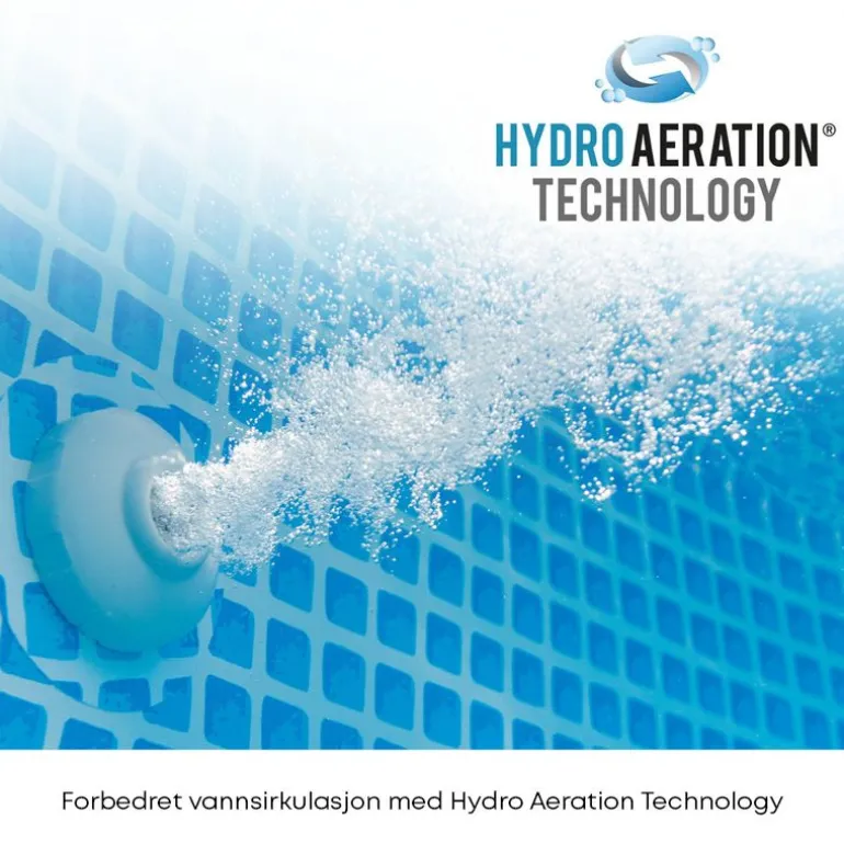 Intex Prism Frame Rektangulært Rammebasseng 488x244x107cm med filterpumpe