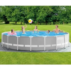 Intex Prism Frame Rundt Rammebasseng 549x122cm med filterpumpe