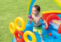 Intex Rainbow Ring Oppblåsbart Bade- og Aktivitetssenter 297x193x135cm fra 3 år