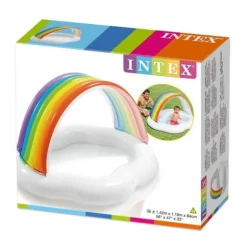 Intex Regnbue Babybasseng 142x119x84 cm fra 1 år