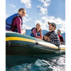 Intex Seahawk 4 gummibåt med deluxe aluminiums årer og pumpe