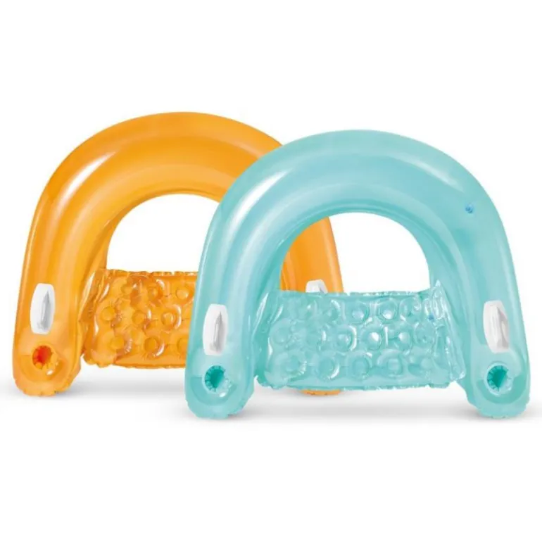 Intex Sit 'N Float Lounge Bademadrass 152x99cm - Oransje