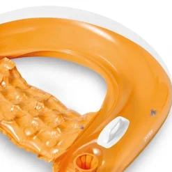 Intex Sit 'N Float Lounge Bademadrass 152x99cm - Oransje