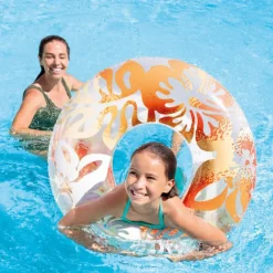 Intex Stor Oransje Oppblåsbar Badering 91cm fra 9 år