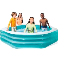 Intex Swim Center Blue Crystal Opplåsbart Badebasseng 254x56 cm fra 6 år