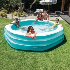 Intex Swim Center Blue Crystal Opplåsbart Badebasseng 254x56 cm fra 6 år