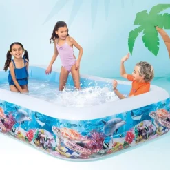 Intex Swim Center Sjøliv Oppblåsbart Badebasseng 305x183x56cm fra 6 år