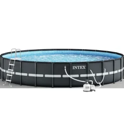 Intex Ultra XTR Premium Rundt Rammebasseng 732x132cm med sandfilterpumpe