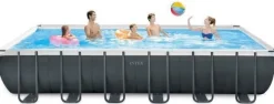 Intex Ultra XTR Premium Rektangulært Rammebasseng 732x366x132cm med sandfilterpumpe