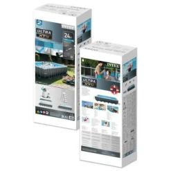 Intex Ultra XTR Premium Rektangulært Rammebasseng 732x366x132cm med sandfilterpumpe