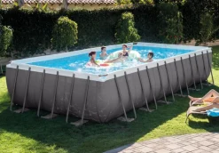 Intex Ultra XTR Premium Rektangulært Rammebasseng 732x366x132cm med sandfilterpumpe