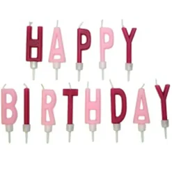 Kakelys "Happy Birthday" (rosa)