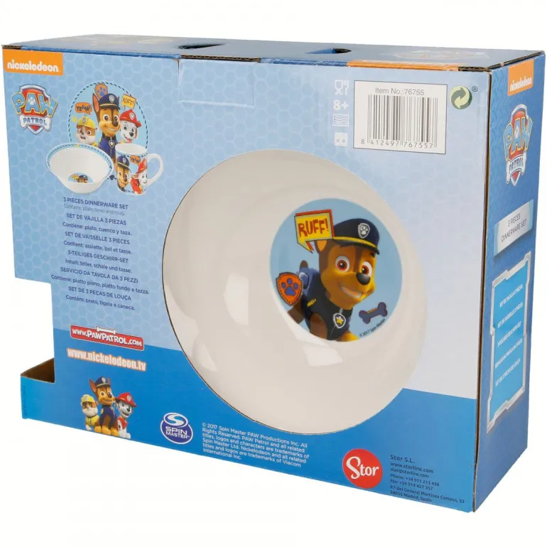 Keramikk Frokostsett 3 Deler - Paw Patrol