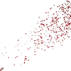 Konfettikanon 60cm - Røde Hjerter